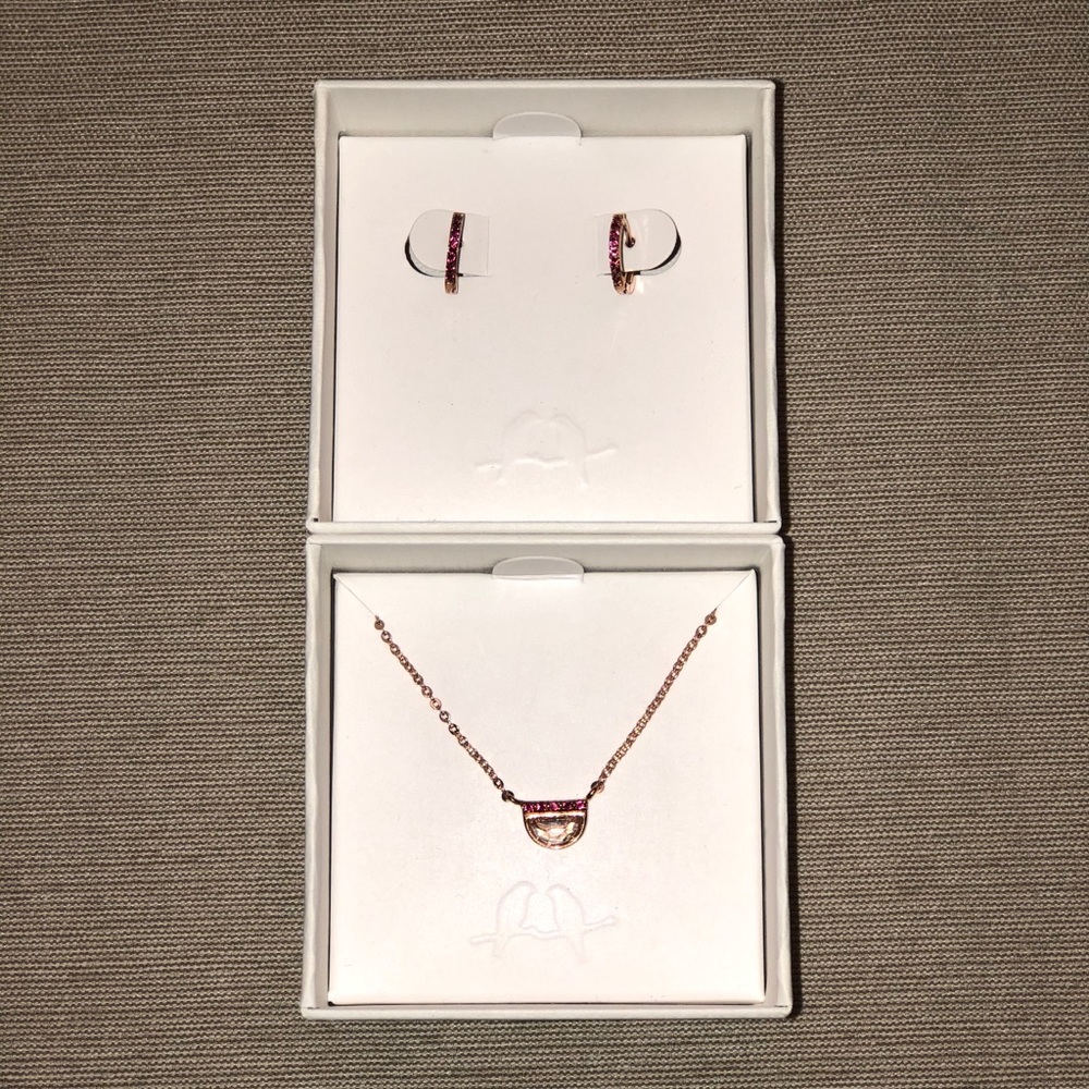 Petits Bijoux Color Pop Hoops + Necklace Set
